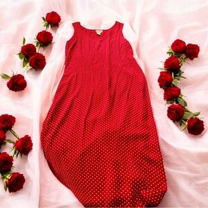 Coldwater Creek red polka dot dress P14